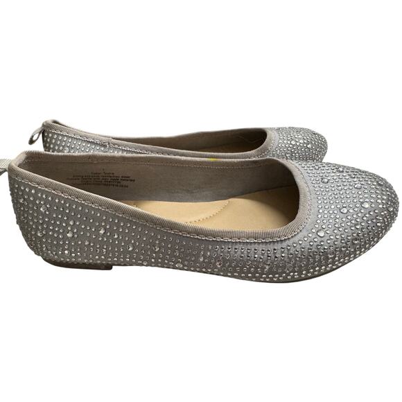 Cat & Jack Girls Sparkle Ballet Flats - Size 1 - Picture 1 of 2